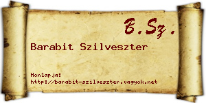 Barabit Szilveszter névjegykártya